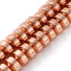 Electroplated Synthetic Non-magnetic Hematite Beads Strands G-C248-A01-5x8mm-02-1