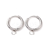 Tarnish Resistant Stainless Steel Huggie Hoop Earring Findings STAS-J400-36P-1