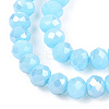 Electroplate Glass Beads Strands EGLA-A034-P6mm-B14-3
