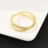 Brass Micro Pave Cubic Zirconia Finger Rings RJEW-D340-01G-05-4