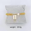 Bohemian Style Brass Rectangle Charm Bracelets FS-WG04134-03-1