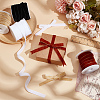 40 Yards 4 Colors Single Face Velvet Ribbon with 4Pcs Plastic Empty Spools SRIB-HY0001-09A-4