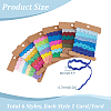 6 Cards 6 Styles Colorful Wave-edge Webbing Polyester Ribbons OCOR-NB0001-80-2