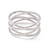Non-Tarnish Criss Cross 304 Stainless Steel Finger Ring for Women  LS-RJEW-B035-03P-3