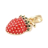 Brass Micro Pave Cubic Zirconia Enamel Pendants KK-M326-05C-G-2