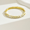 Fashionable Casual Retro Alloy Rhinestone Bangles with Enamel for Women QT6970-7-1