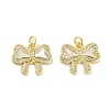 Brass Micro Pave Clear Cubic Zirconia Pendants KK-K365-25G-1