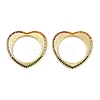 Brass Micro Pave Colorful Cubic Zirconia Heart Linking Rings KK-S526-60G-1
