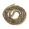 Electroplate Transparent Glass Beads Strands EGLA-A035-T3mm-L16-2