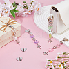 4Pcs Heart Acrylic Pendant Decorations HJEW-FH00282-4