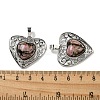 Natural Rhodonite Peach Love Heart Pendants G-G158-01R-3