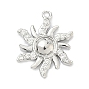 Brass Micro Pave Clear Cubic Zirconia Pendants KK-G548-01B-P-1