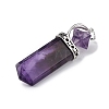 Chakra Themed Natural Amethyst Big Pendants G-L524-12P-04-4