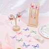 180Pcs 9 Style Two Tone Polyester Fabric Wings Crafts Decoration FIND-SC0004-18-4