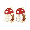Golden Plated Alloy Enamel Pendants ENAM-Z017-09G-03-1