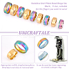 18Pcs 18 Styles Titanium & 201 Stainless Steel Plain Band Finger Rings for Women RJEW-UN0002-85-5