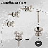 4 Sets Alloy Guitar Strap Button Tail Nails for Acoustic and Folk Instruments FIND-CN0002-19-5