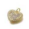 Brass Micro Pave Cubic Zirconia Pendants KK-P295-24G-2