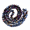 Electroplate Transparent Glass Beads Strands LS-EGLA-A034-T6mm-F24-2