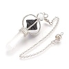 Natural Dyed & Heated Black Agate Dowsing Pendulums KK-F756-06F-1
