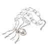 Alloy Crystal Rhinestone Halloween Spider Pendant Figaro Chain Necklaces JEWB-P337-01P-2