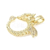 Brass Micro Pave Cubic Zirconia Pendants ZIRC-I356-18G-2