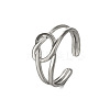 Stainless Steel Open Cuff Rings PW-WGC25DA-02-1