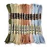 12 Skeins 12 Colors 6-Ply Polyester Embroidery Floss OCOR-M009-01B-16-1