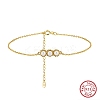925 Sterling Silver Link Bracelets BJEW-D343-03G-2