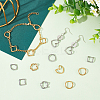 20Pcs 10 Style 304 Stainless Steel Linking Rings STAS-UN0045-29-3