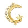 Brass Micro Pave Clear Cubic Zirconia Connector Charms FIND-Z041-16G-1
