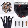 24Pcs 4 Colors Imitation Leather Zipper Pull Fixer Replacement for Tab Luggage Purse Repair Accessories DIY-GF0011-62B-4
