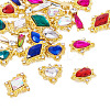 24Pcs 24 Styles Alloy Glass Cabochons MRMJ-TA0001-38-2