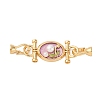 Flat Round Brass Fold Over Clasps KK-A256-01G-1