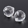 Faceted Round Glass Pendants GLAA-O008-F04-2