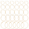 30Pcs 6 Style Brass Hoop Earring Findings FIND-BBC0003-23G-1