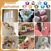 36Pcs 9 Colors Wool Yarn Flower Ornament Accessories AJEW-FG0005-27-5