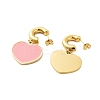 Ion Plating(IP) 304 Stainless Steel Heart Stud Earrings EJEW-A114-11G-03-2
