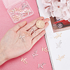 20Pcs 2 Colors Alloy Rhinestone & Brass Links KK-PH0003-93-6