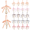 30Pcs 10 Styles Wooden Beaded Pendant Decorations HJEW-AB00736-1