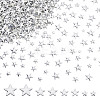 1200Pcs 4 Styles Aluminum Hotfix Iron On Star Studs FIND-NB0006-17P-1