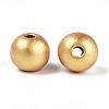 Spray Painted Round Natural Schima Wood Beads WOOD-A018-12mm-01-2