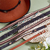 6Pcs 6 Styles Imitation Leather & Alloy Cowboy Hat Bands DIY-HY0003-06-4