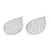 Non-Tarnish 201 Stainless Steel Filigree Big Pendants STAS-S118-050-2