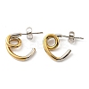 Iron Plating(IP) 304 Stainless Steel Knot Stud Earrings for Women EJEW-F319-02GP-1