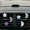 12Pcs 12 Styles Star with Moon Gemstone Car Air Vent Clips HJEW-FH00244-5