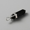 Natural Obsidian Double Terminal Pointed Pendants LS-G-TAC0001-07D-2