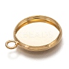 304 Stainless Steel Pendant Cabochon Settings STAS-Z030-01G-G-3