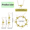 ANATTASOUL Plastic Pearl Beaded Flower of Life Dangle Earrings & Link Chain Bracelet & Pendant Necklace SJEW-AN0001-19-2