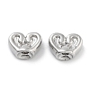Rack Plating Heart Brass Beads KK-Z071-40P-1